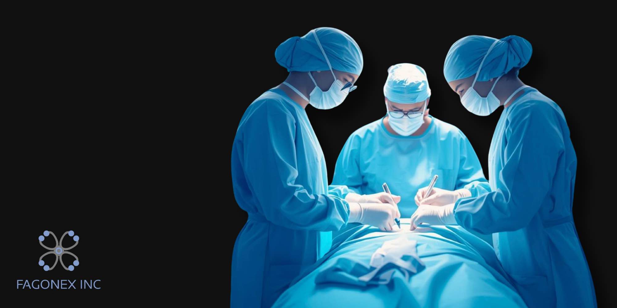 doctors working in sterile environment with our ultrasound probe cover