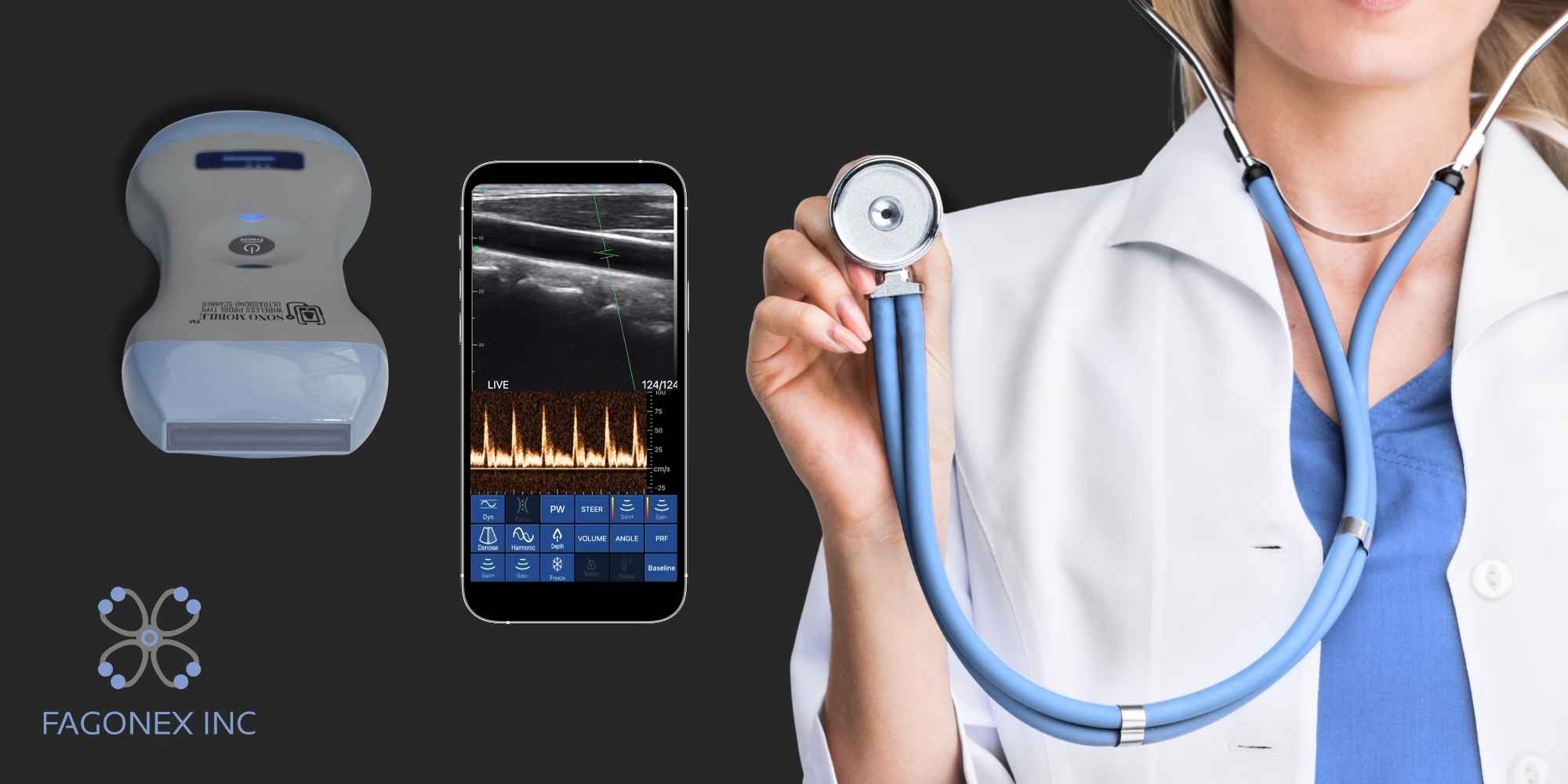 Sono Mobile™ wireless handheld ultrasound device for point-of-care imaging