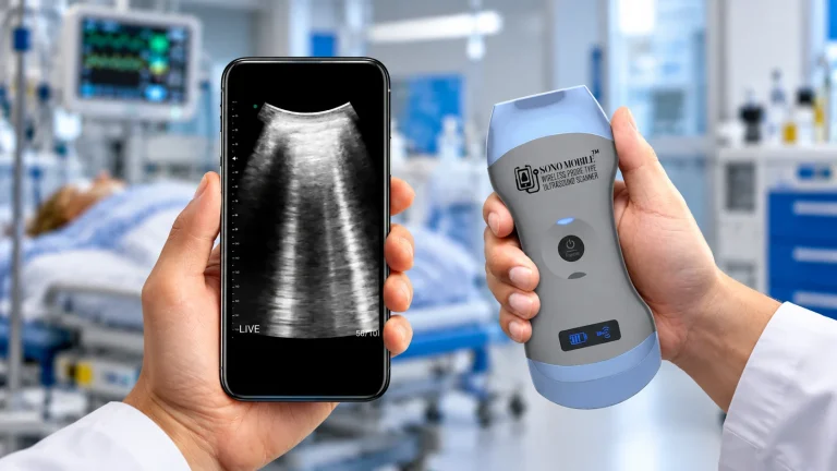 Lung ultrasound POCUS with Sono Mobile wireless handheld ultrasound