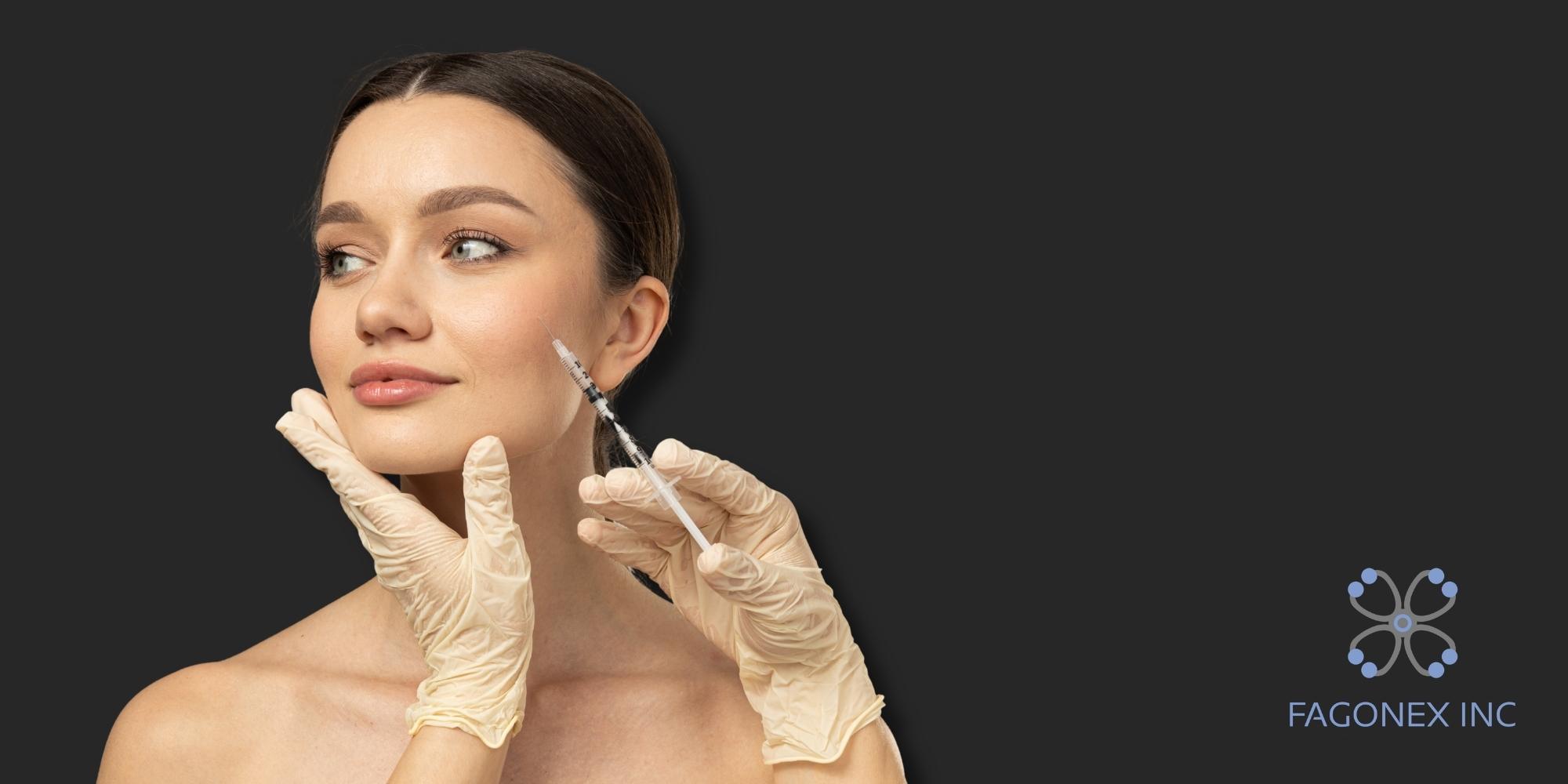 Doctor inject patient face