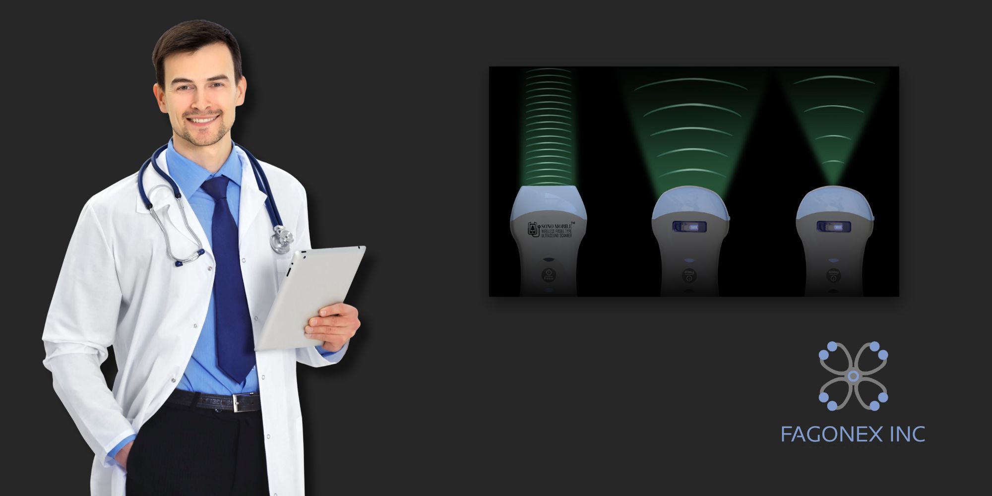 Versatile SonoMobile ultrasound probe designed for multiple clinical applications.