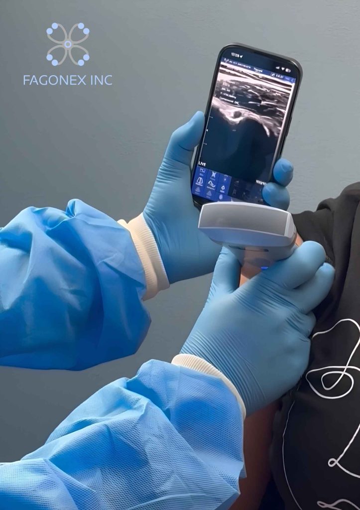 Sono Mobile handheld ultrasound supporting point-of-care ultrasound workflows with real-time imaging on a mobile device