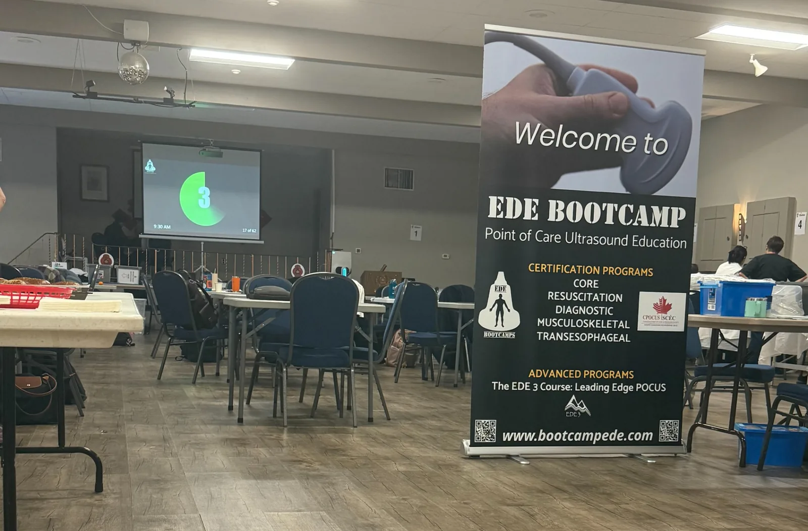 EDE Bootcamp point-of-care ultrasound training supported by FAGONEX and Sono Mobile