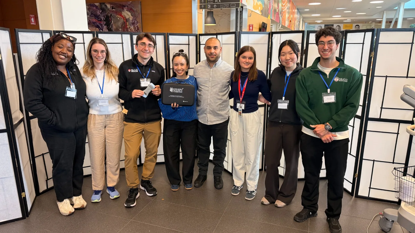 POCUS training participants with Sono Mobile handheld ultrasound